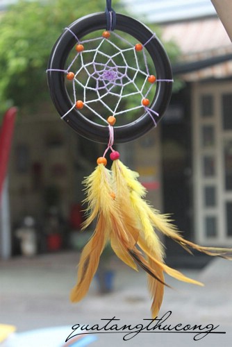 Dreamcatcher vòng nhựa hạt gỗ nhỏ